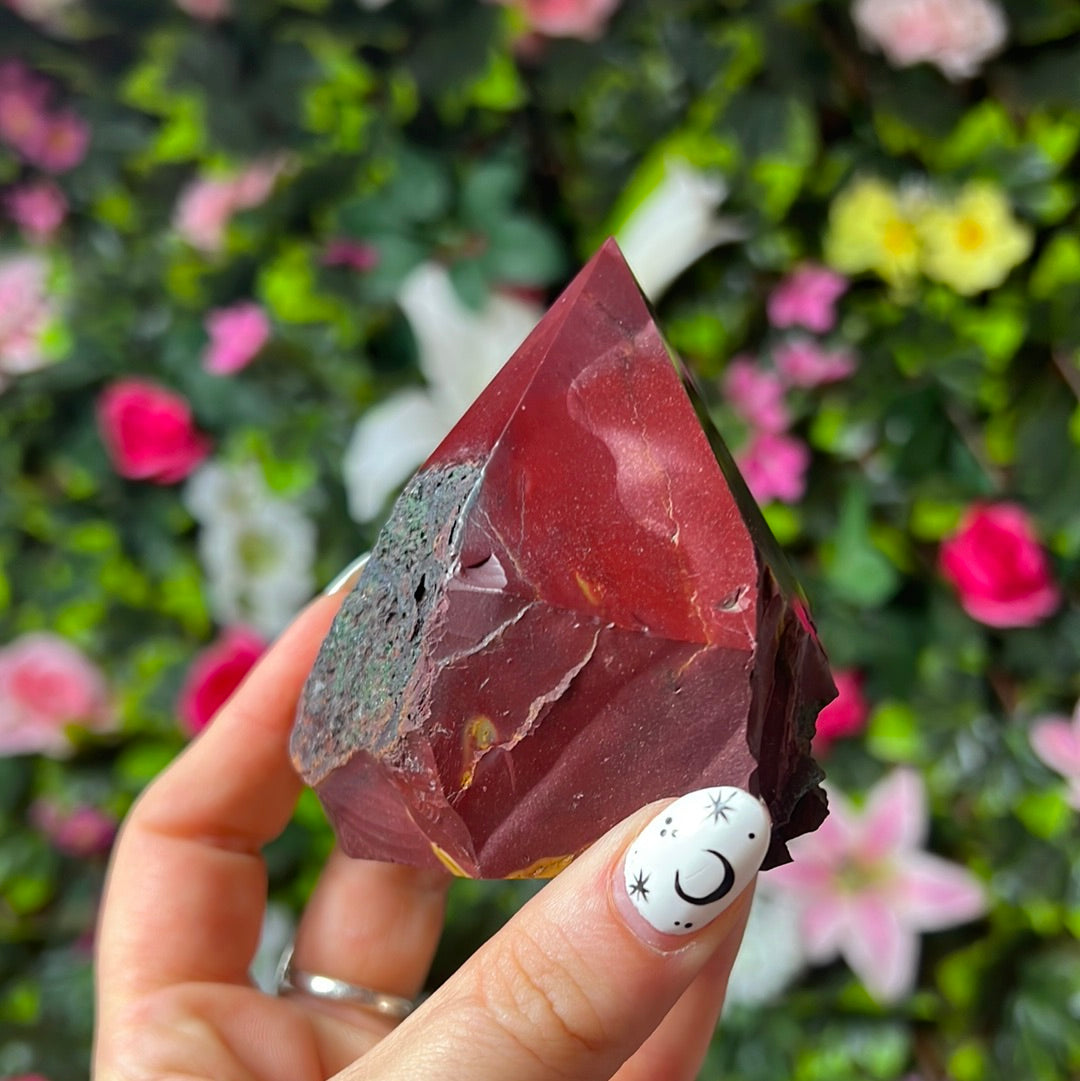 Mookaite Half & Half Polished Raw Tower Points