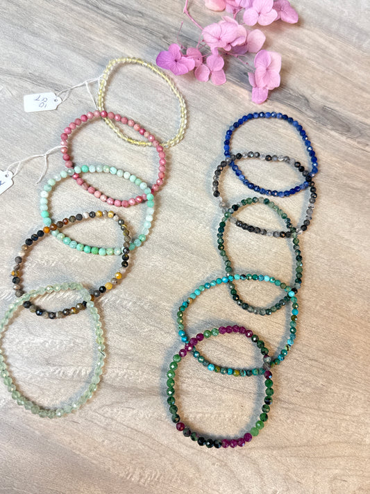 4mm Facet Bracelets