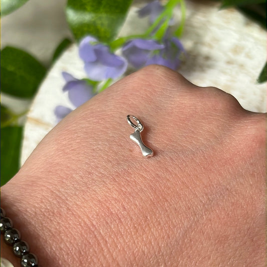 Bone 925 Sterling Silver Pendant Charm