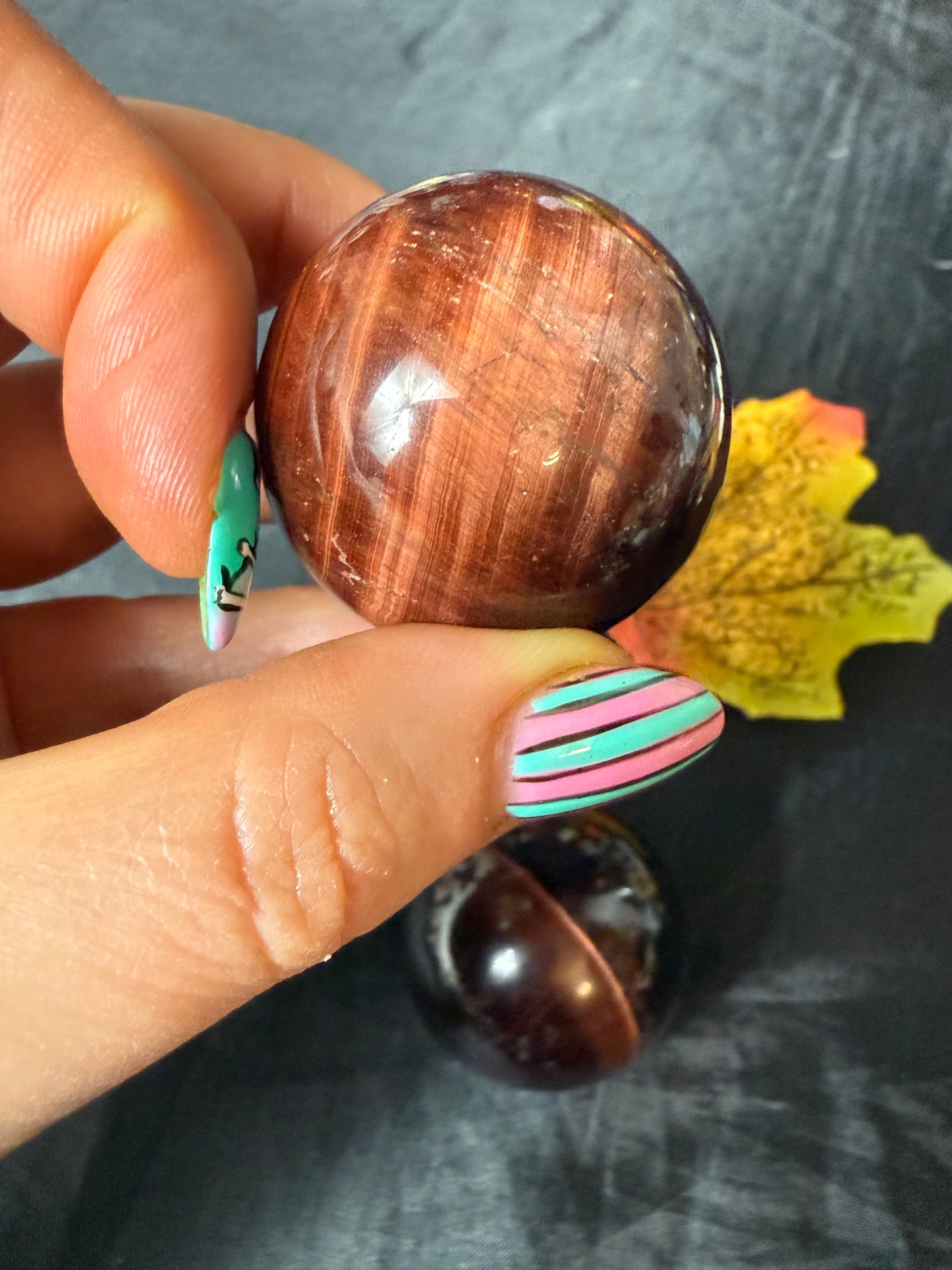 Red Tigers Eye Sphere
