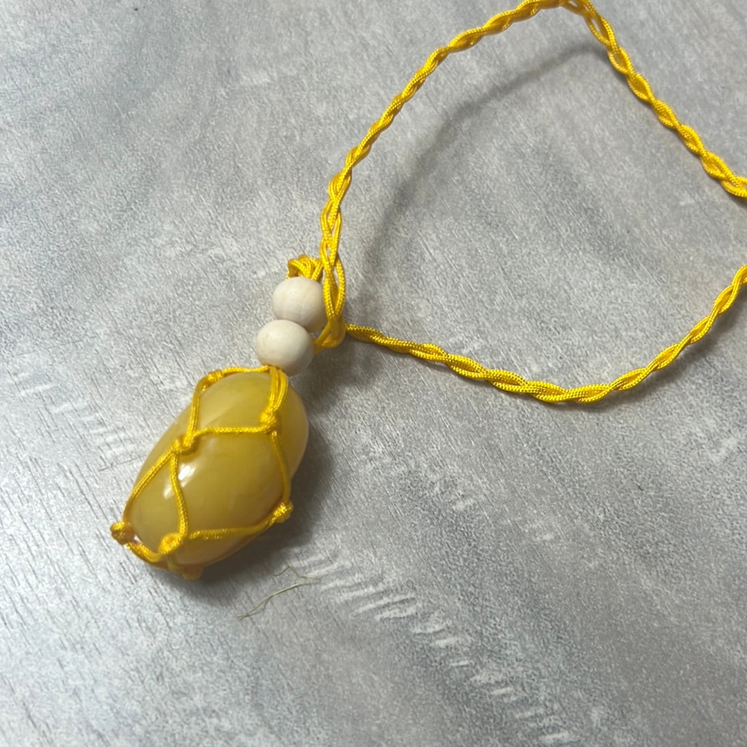 Macrame Net Cage Thread Necklace