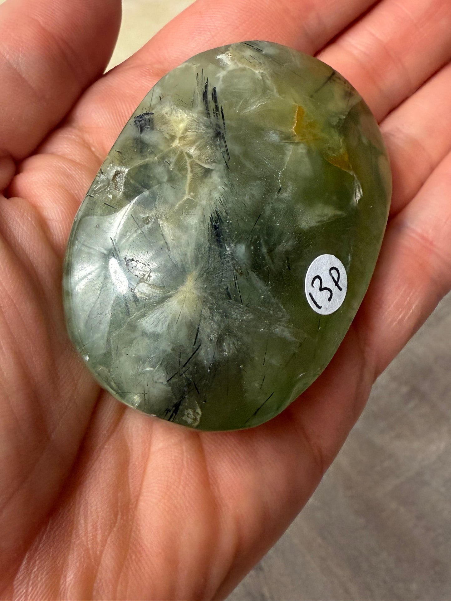 Prehnite Palm Stone