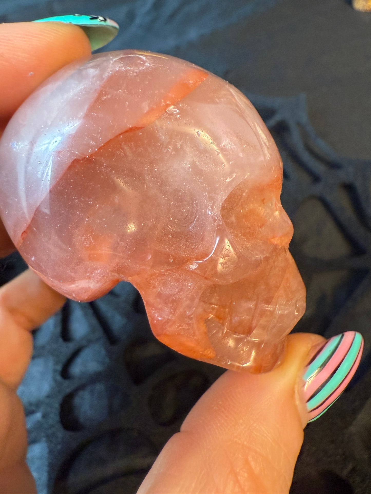 Fire Quartz Skull