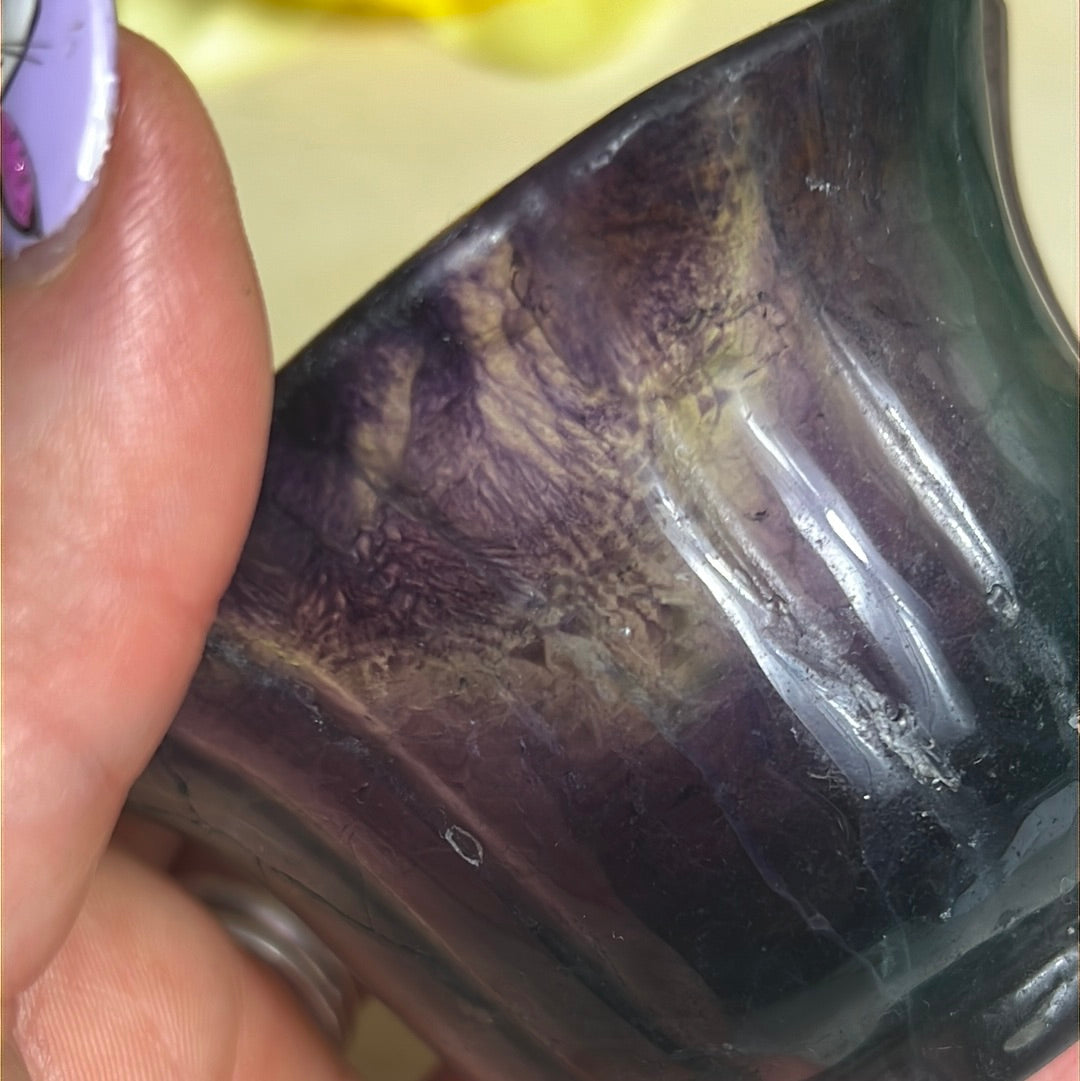 Fluorite Hand Carved Cup