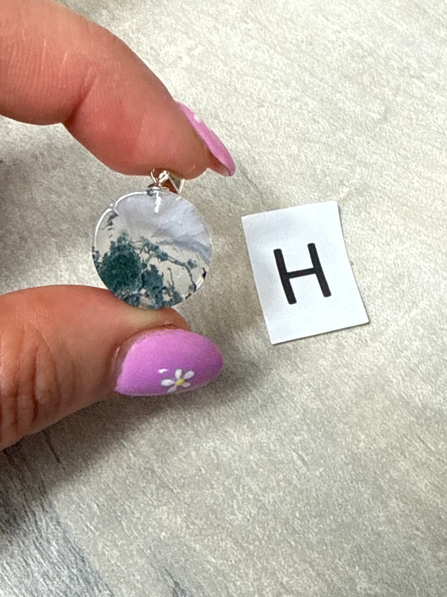 Moss Agate Sterling Pendant