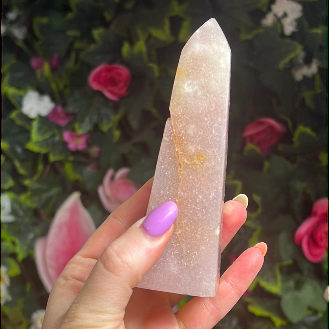 Brazilian Pink Amethyst Tower Point