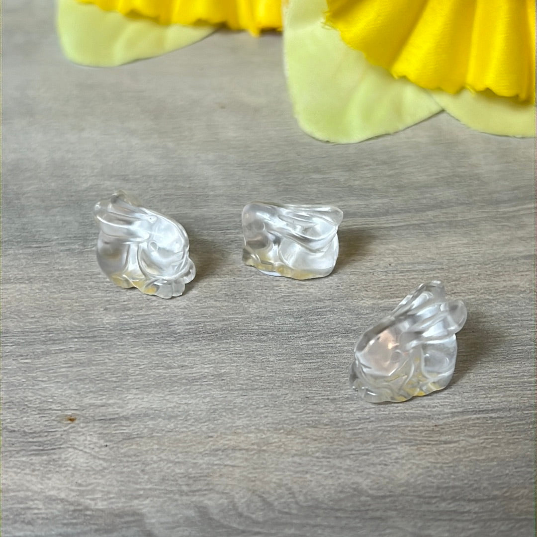 Mini Clear Quartz Rabbit Bunny