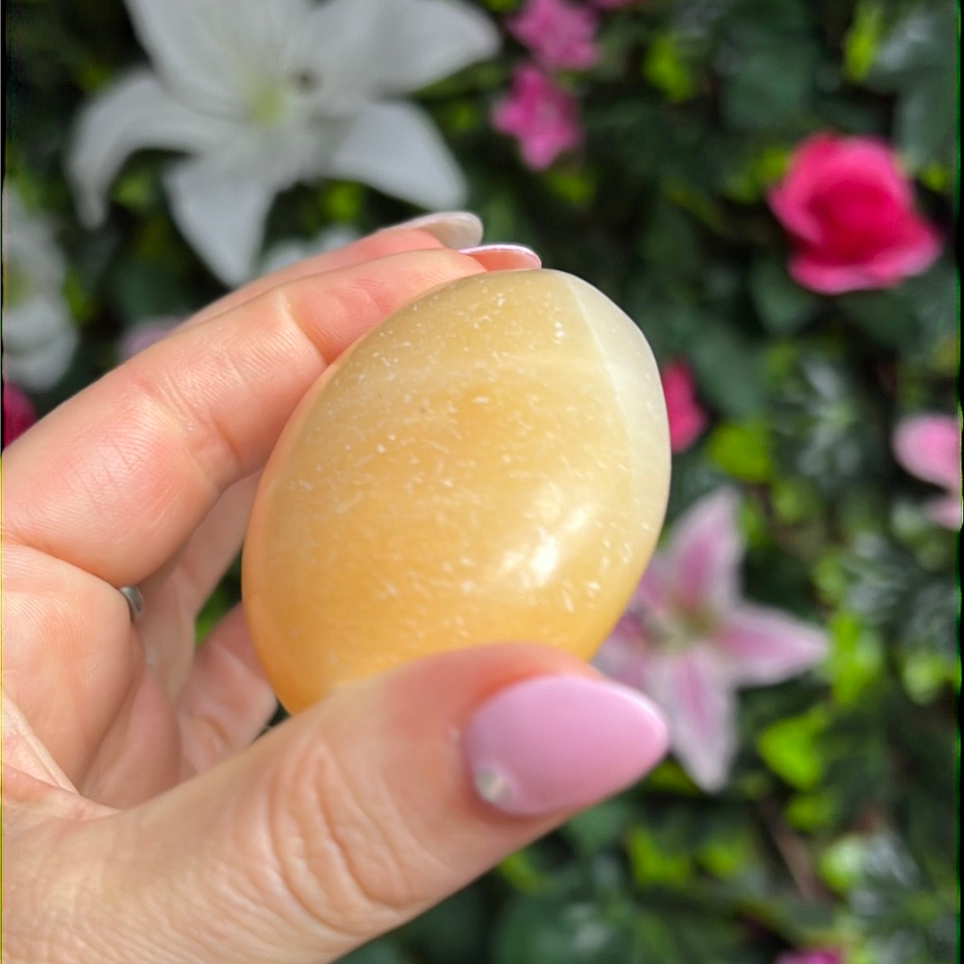 Large Orange Calcite Palm