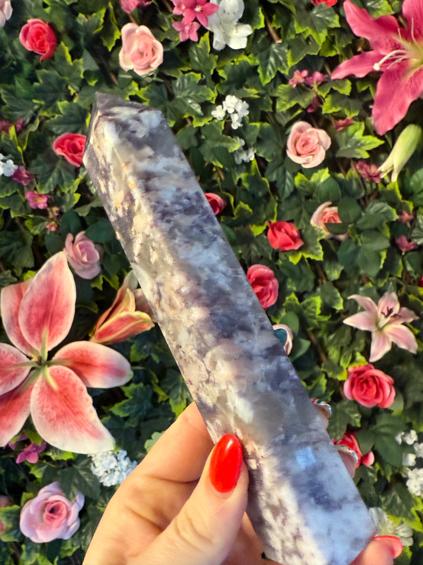 Kunzite Lepidolite Smokey Unicorn Tower Point - rare mix