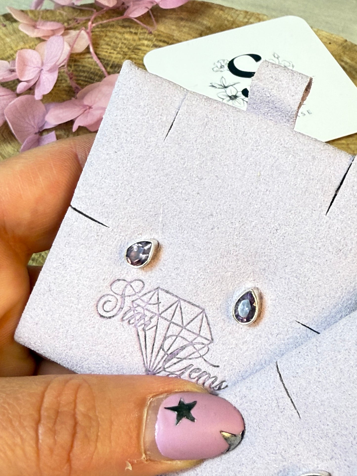 Tiny Teardrop 925 Sterling Silver Stud Earrings