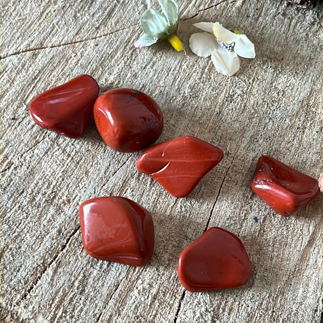 Red Jasper polished tumble tumblestone