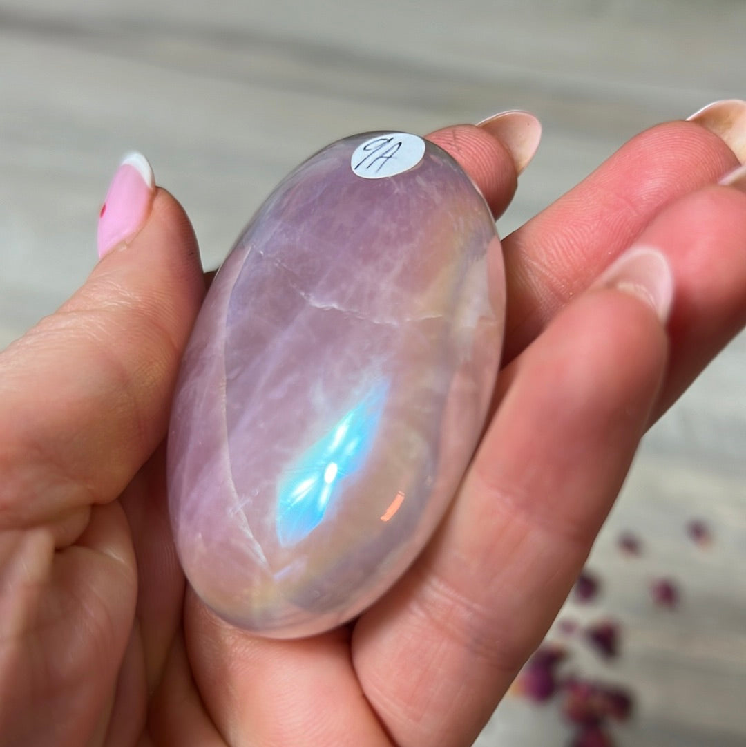 Aura Rose Quartz Palm