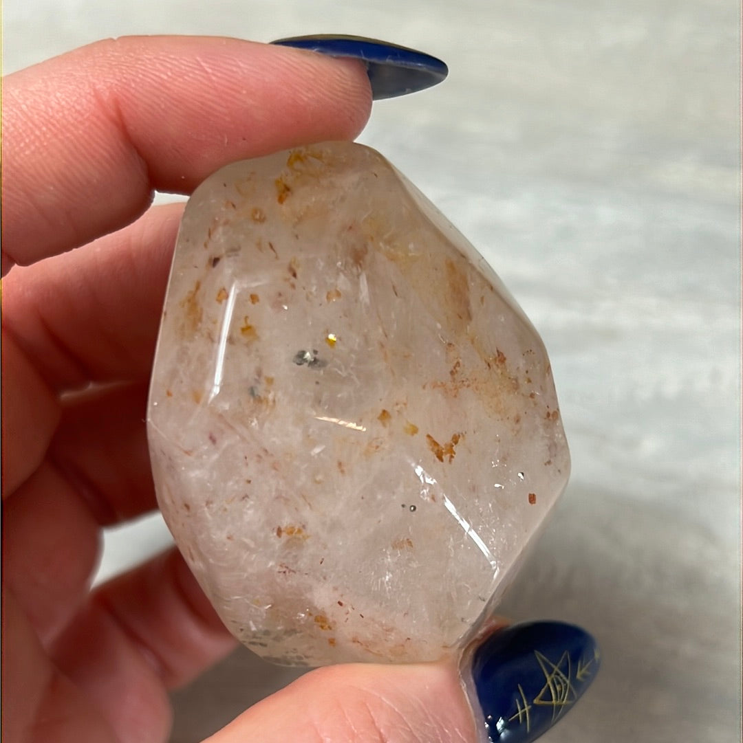 Pyrite in Quartz Freeform Polished Specimen