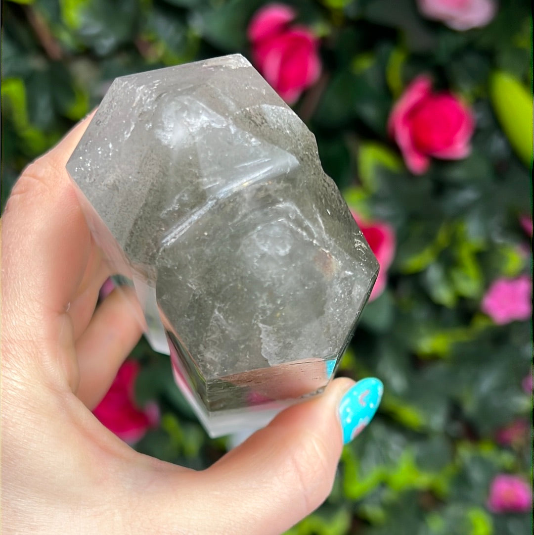 Twin Phantom Garden Quartz Tower Point