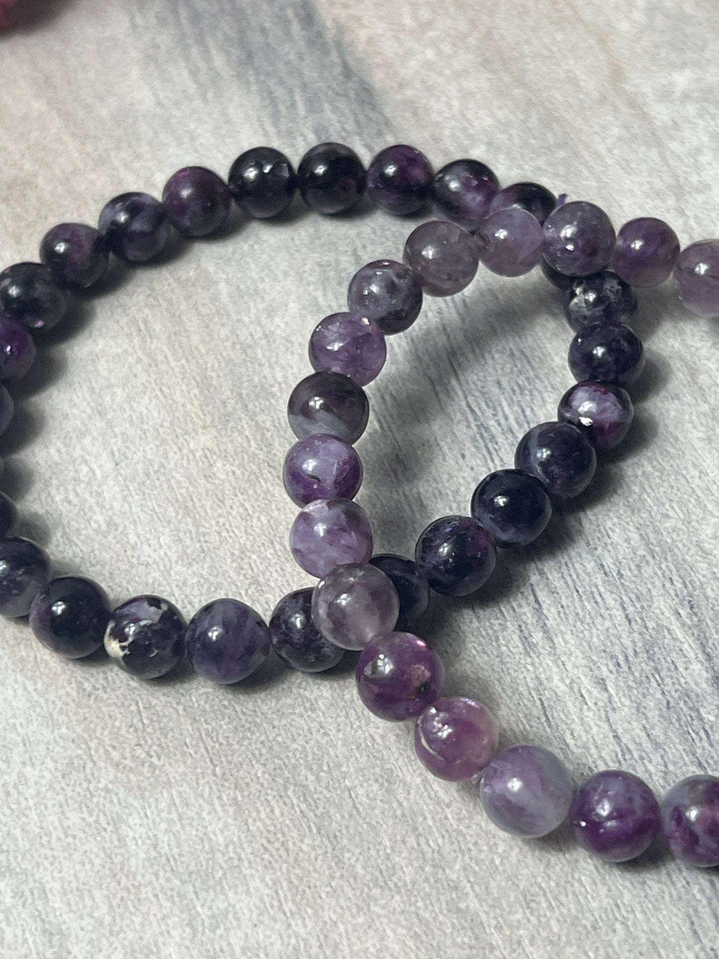 Unicorn Stone / Lepidolite Bead Bracelet