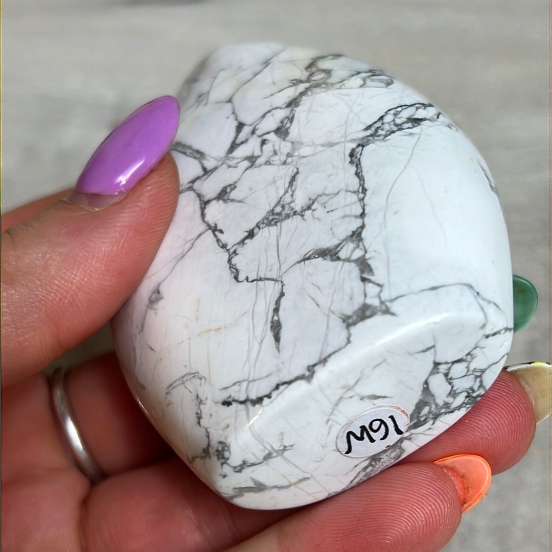 White Howlite Freeform Flame
