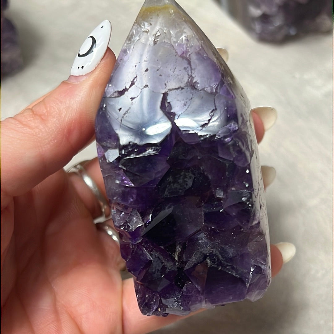 A Amethyst Agate Tower Points