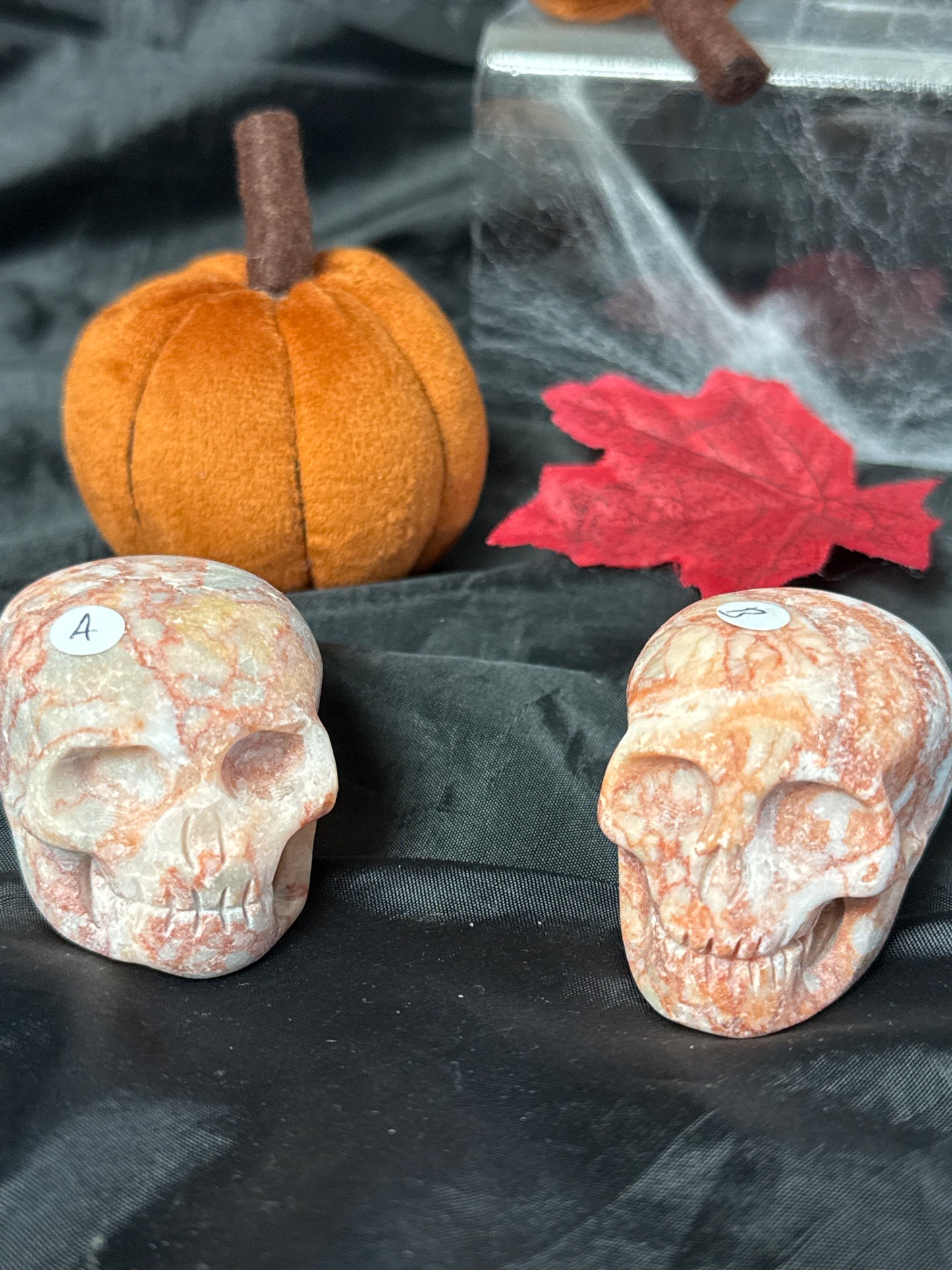 Red Vein Jasper Skull