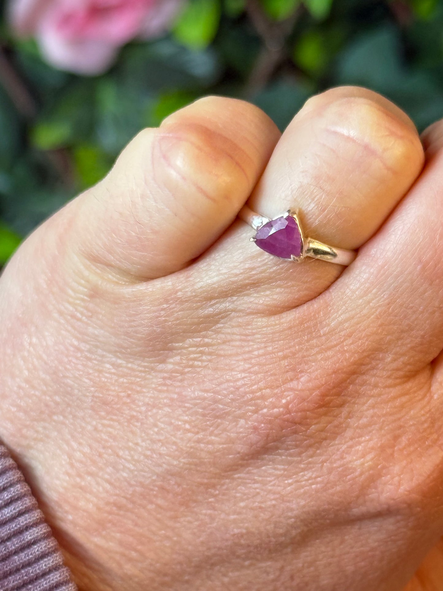 Ruby 925 Silver Ring - Size M