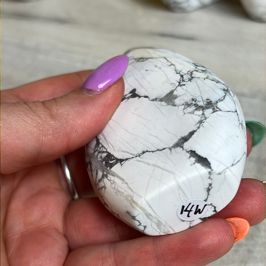 White Howlite Freeform Flame