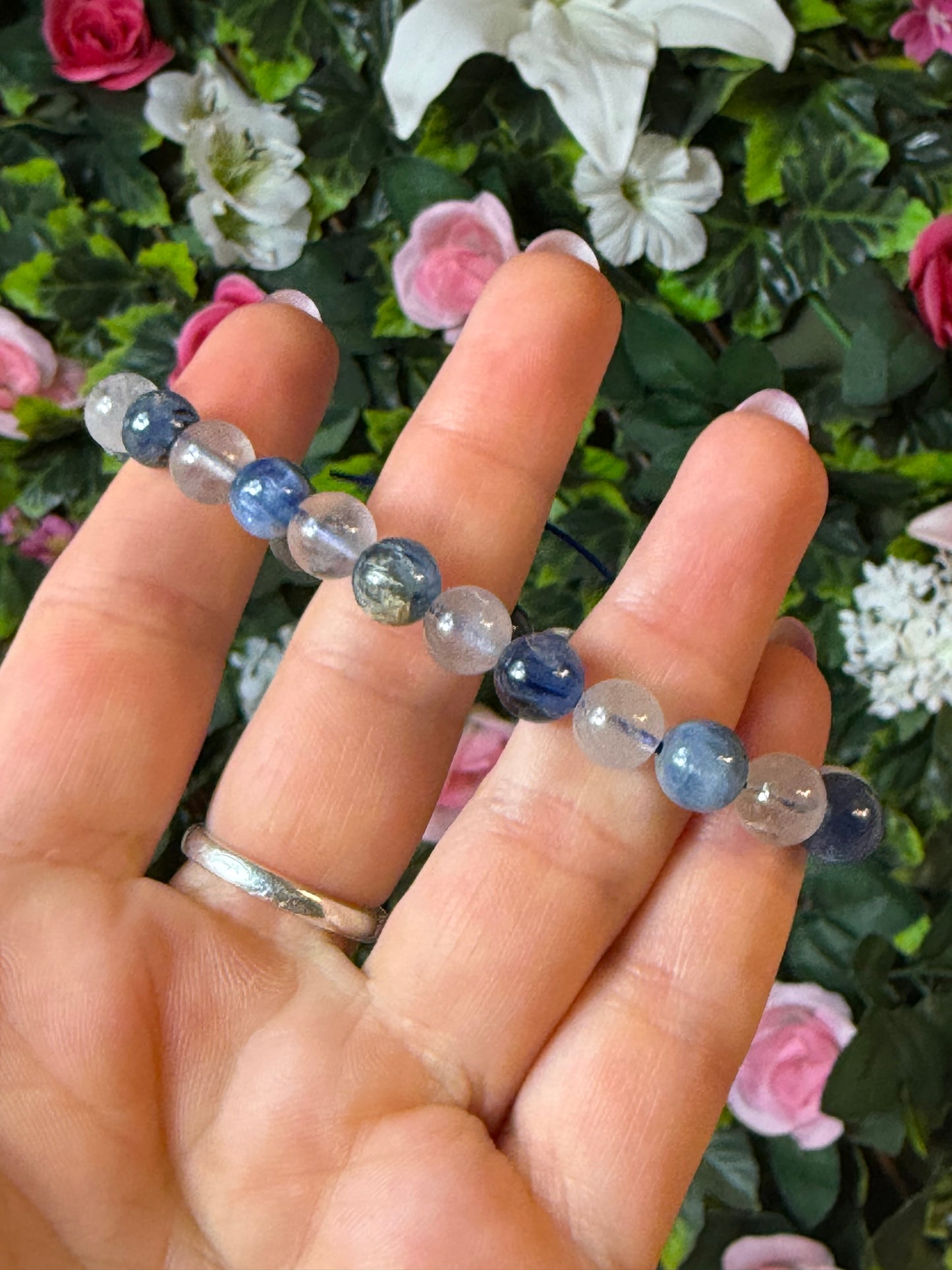Kyanite & Quartz Mix Bead Bracelet