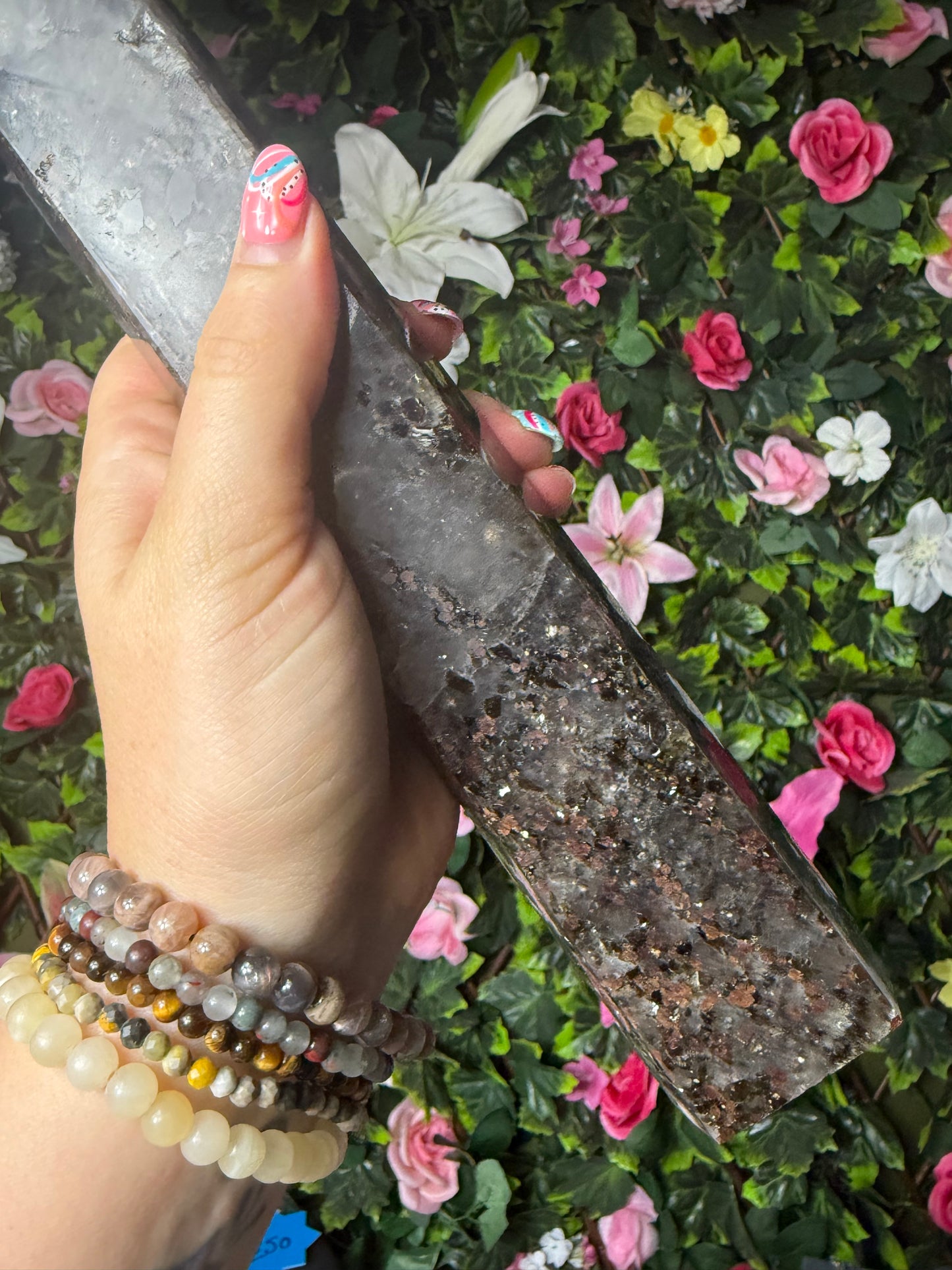 RARE Smokey with garnet & mica Tower Point