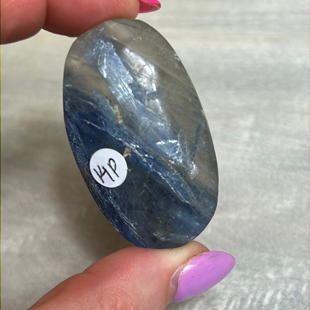 Kyanite in Clear Quartz Palm - rare find
