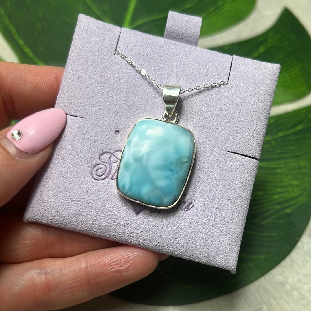 Larimar 925 Sterling Pendant