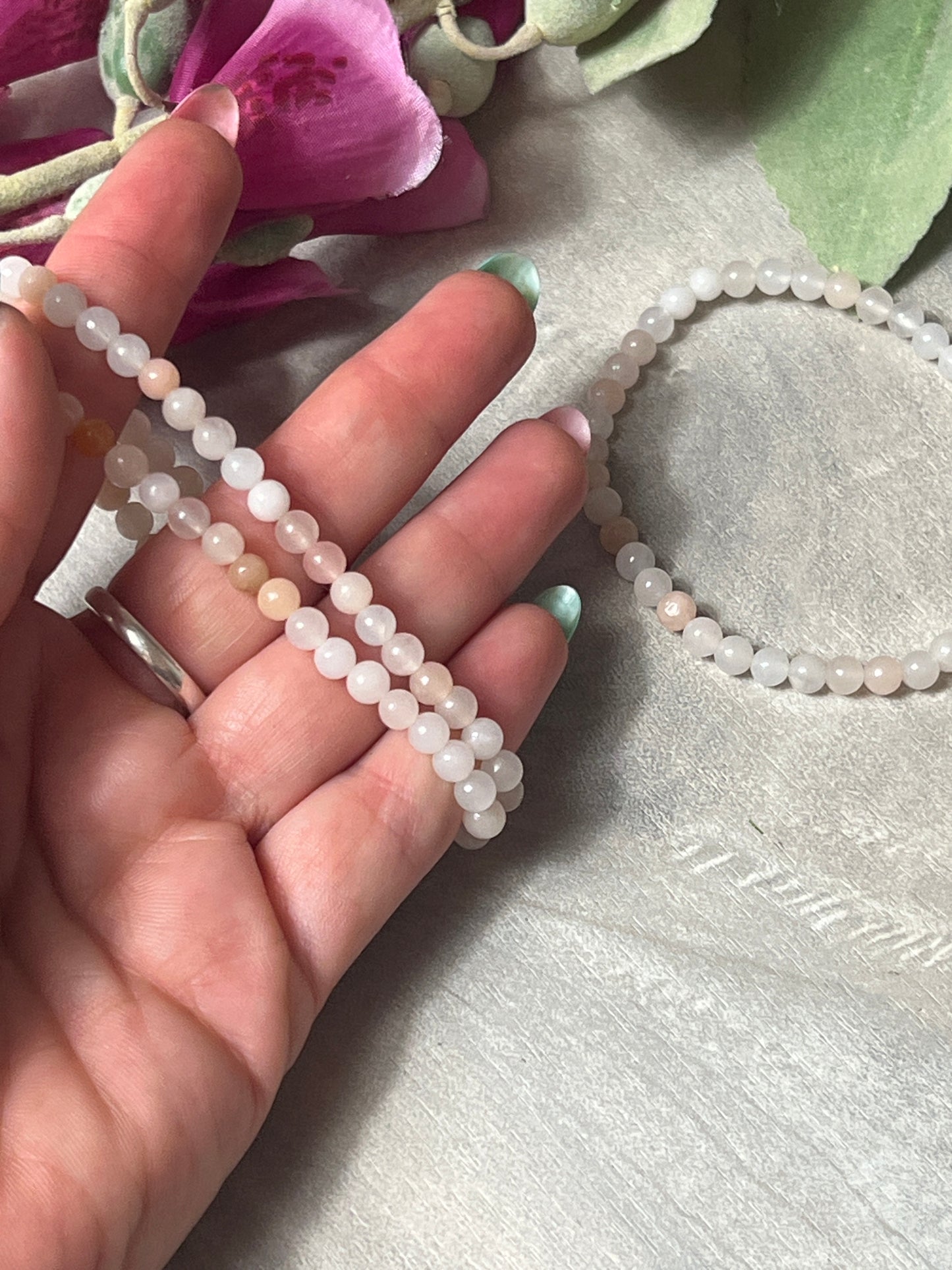 Peach Aventurine - 4mm Bead Bracelet