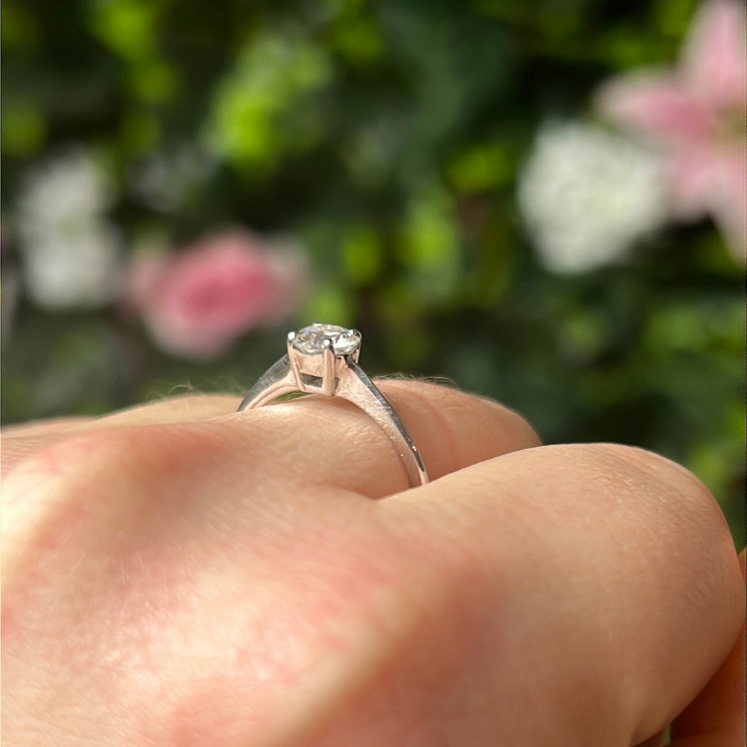 Moissanite 925 Sterling Silver Ring 0.5ct