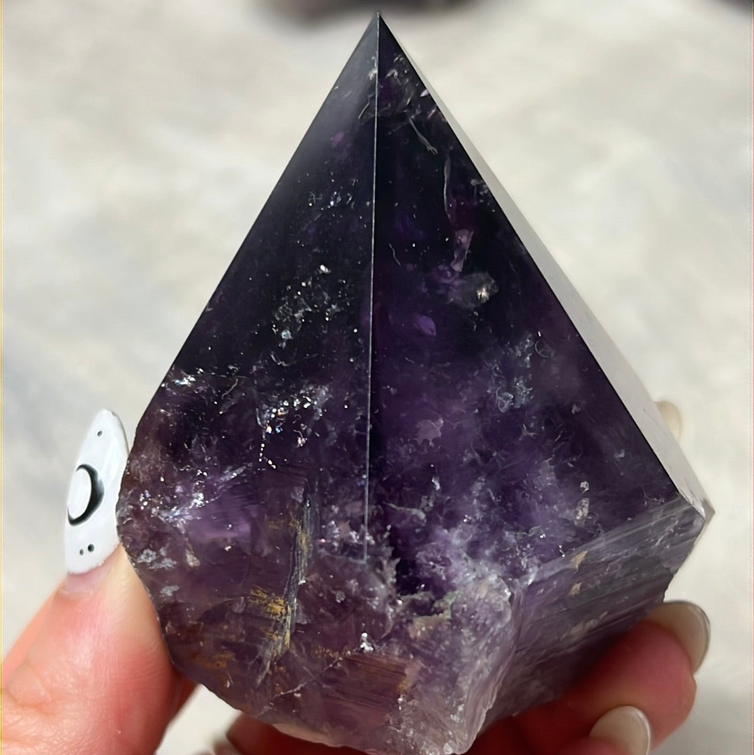 Amethyst Half & Half Polished Raw Tower Points