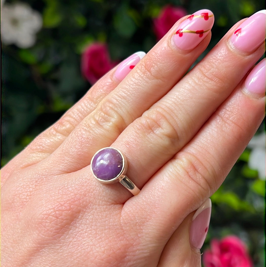 Phosphosiderite 925 Silver Ring - Size P - P 1/2