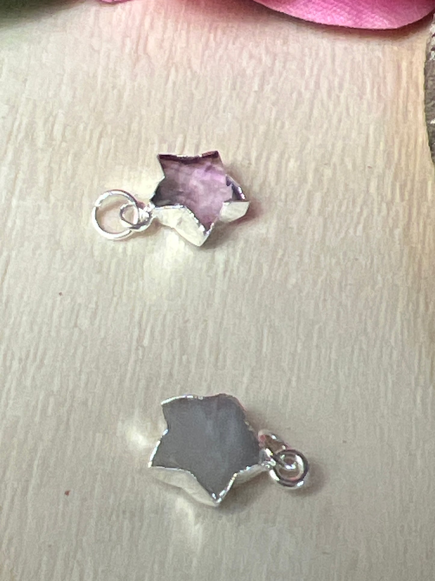 Star Facet Cut - 925 Silver / 18ct Gold electroplated Pendant Charm