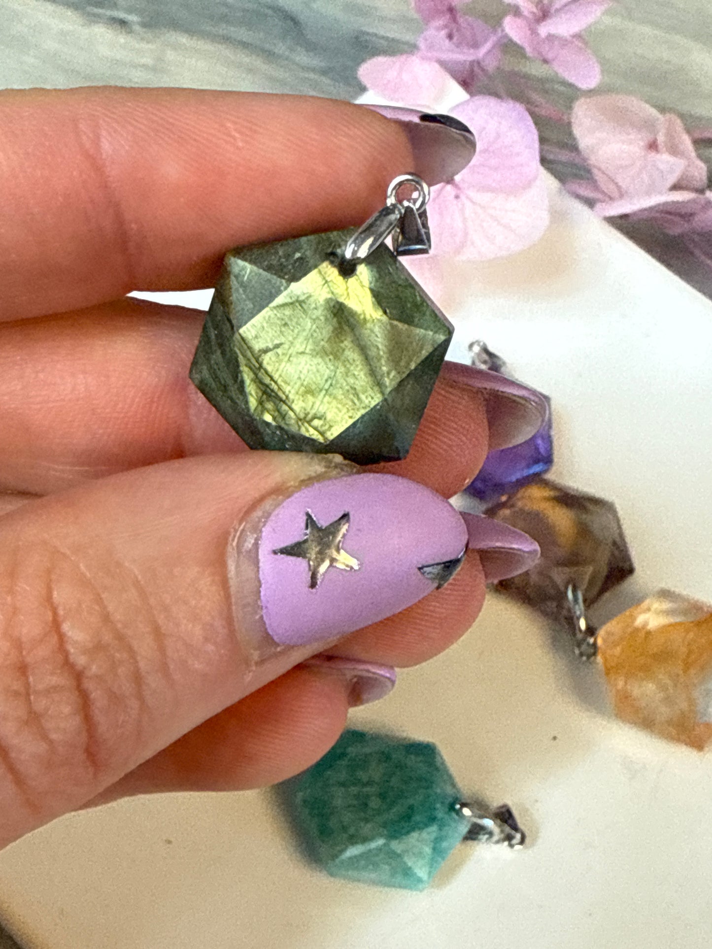 Hexagon / Star of David Sterling Pendant