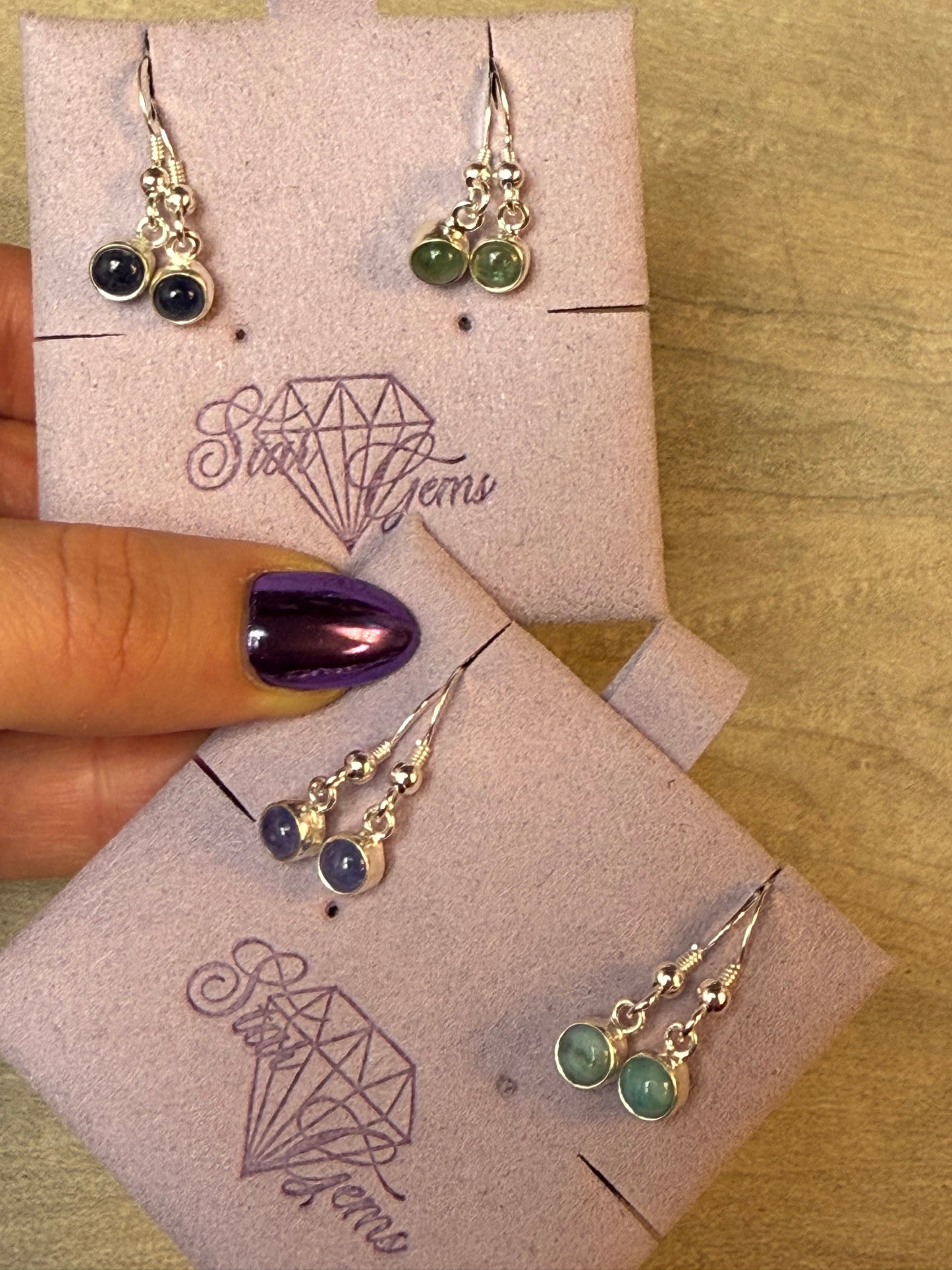 Sterling Silver NEW range Birthstone Earrings Hoop / Hook in Silver