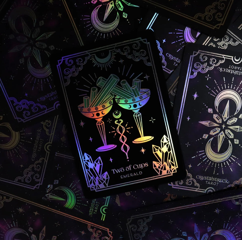 GOLD Crystalstruck Tarot Cards Card Deck - By Moonstruck Crystals