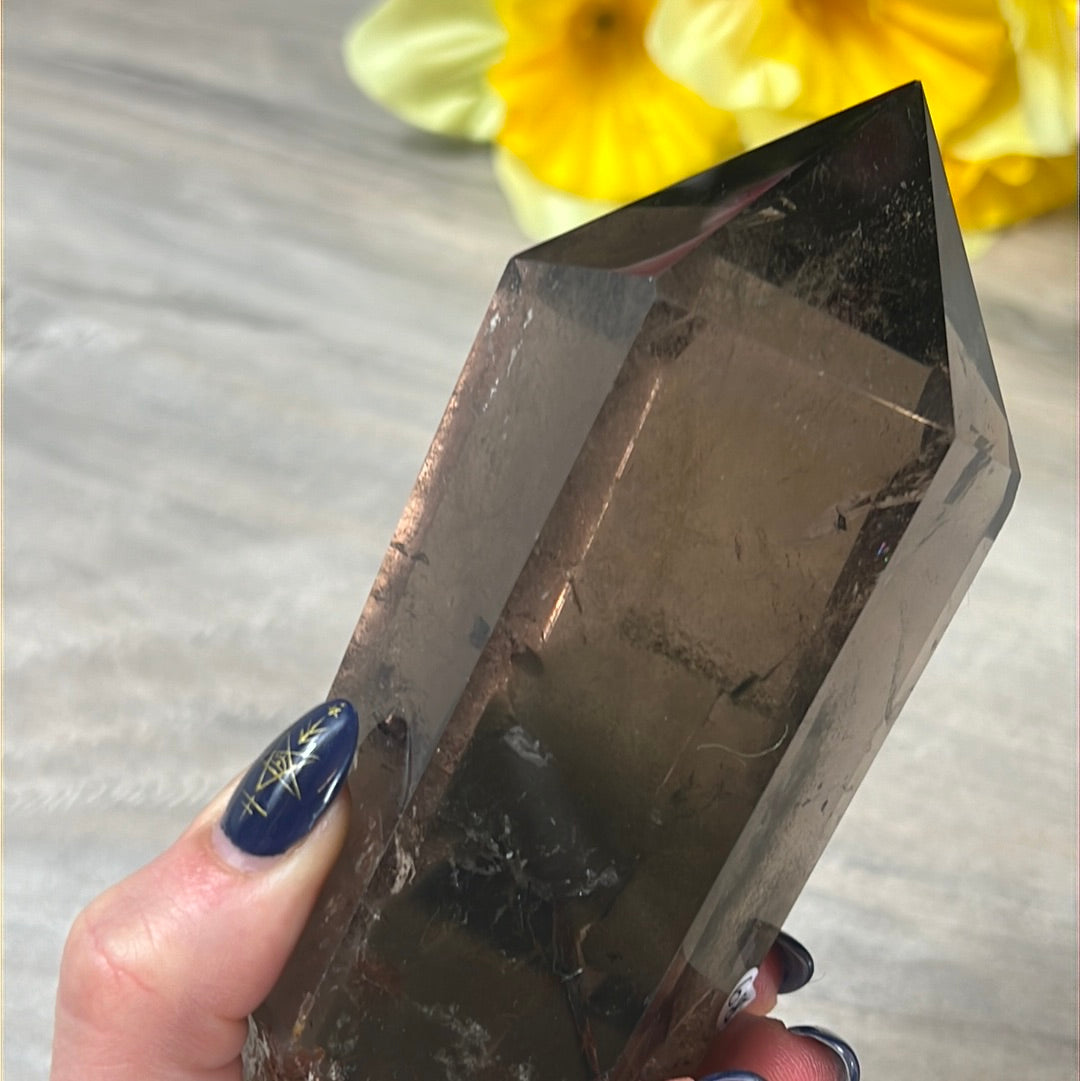 Smoky Quartz Point Wand