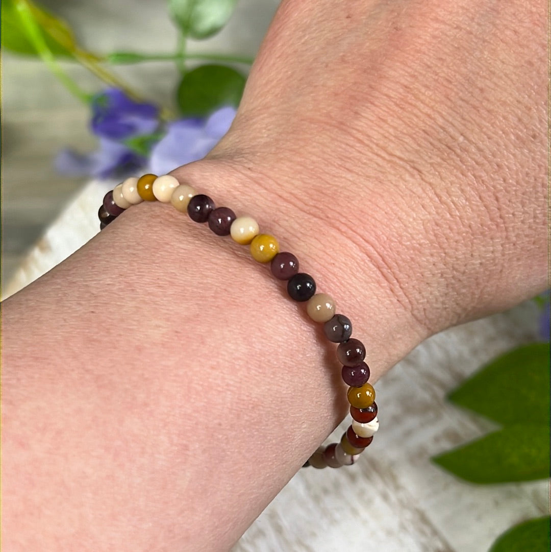 4mm Mookaite Bead Bracelet
