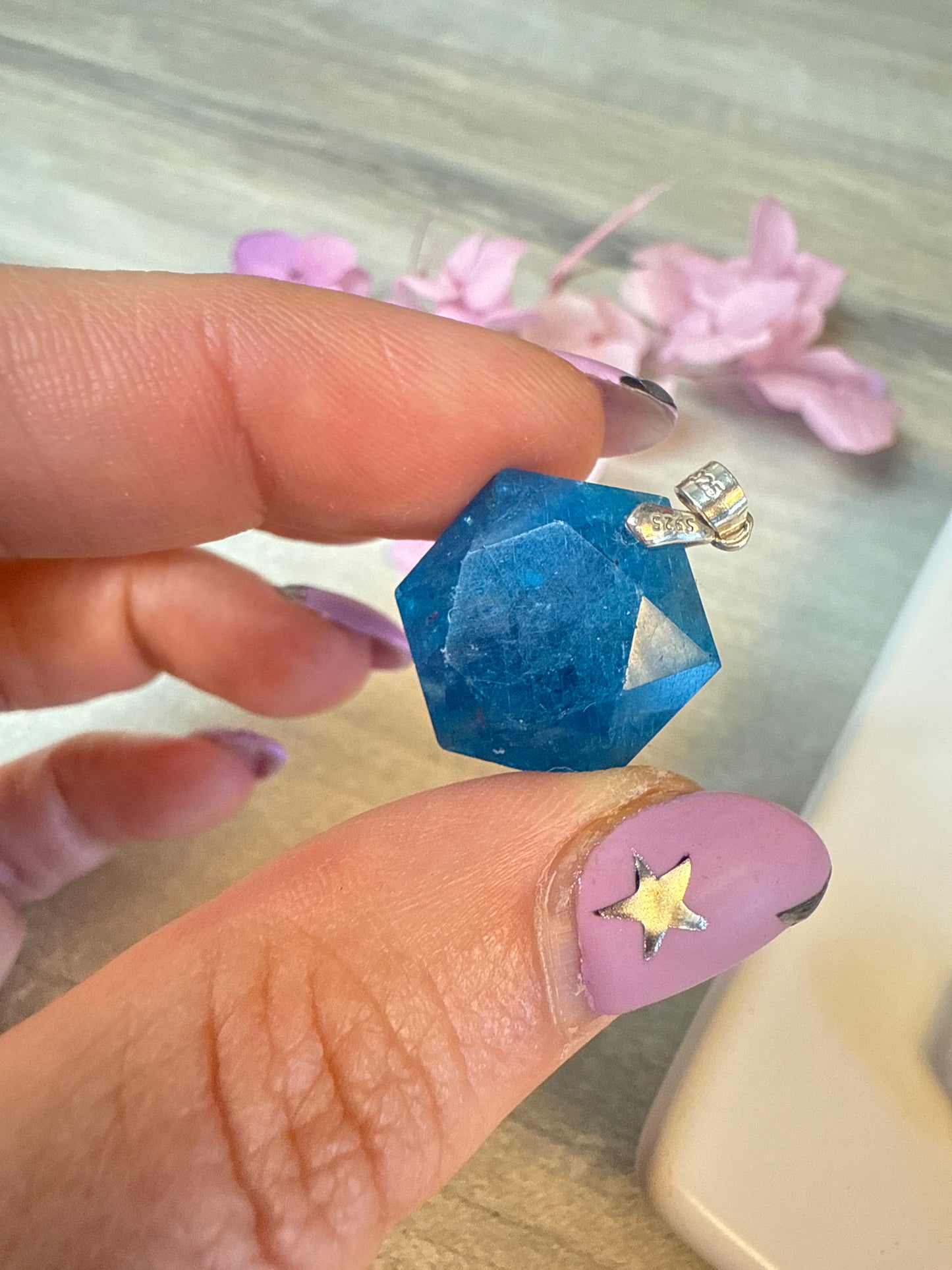 Hexagon / Star of David Sterling Pendant