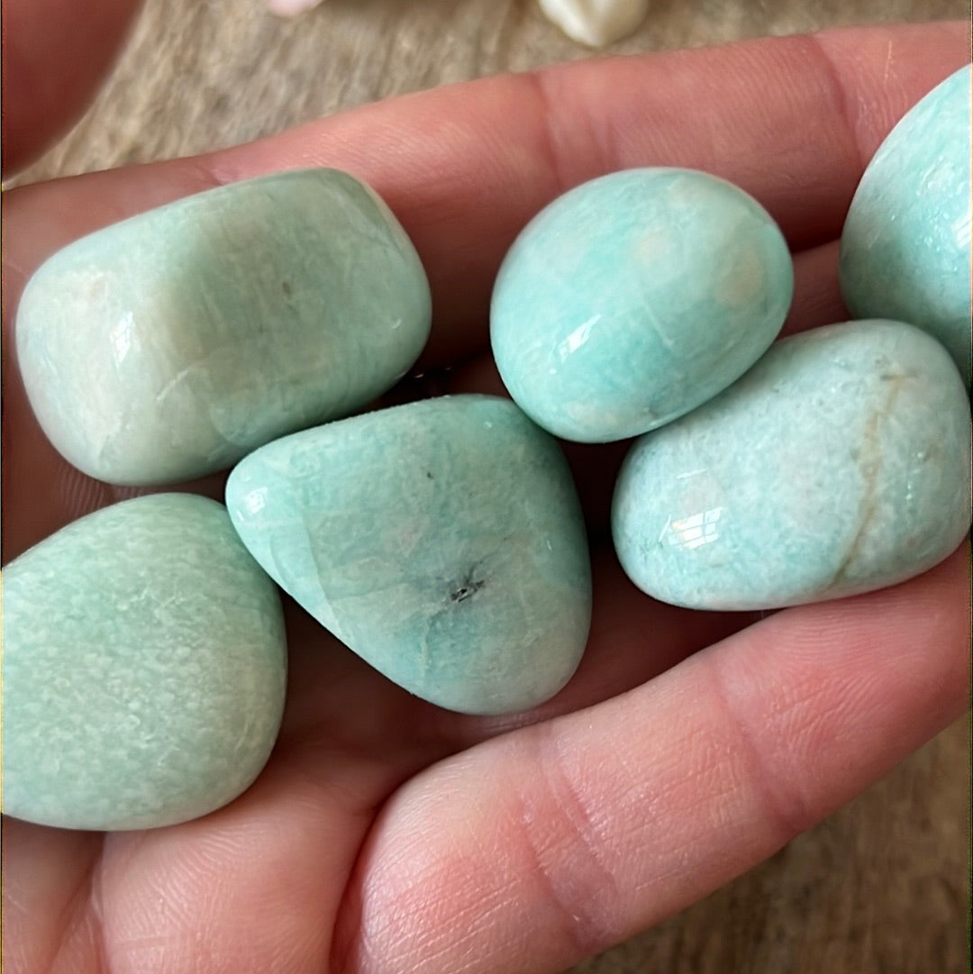 A Amazonite large polished tumble tumblestone