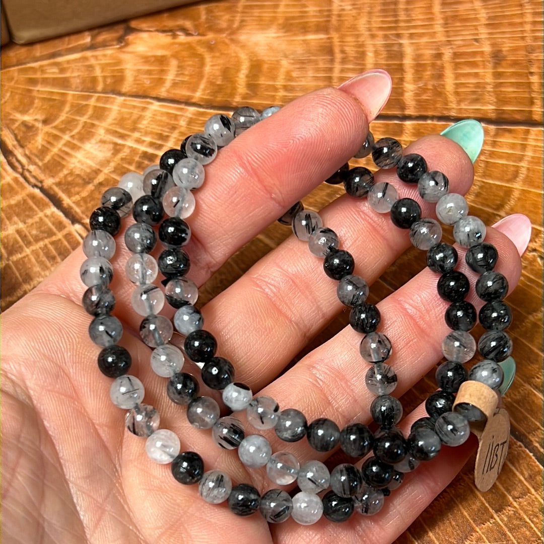 Tourmaline in Quartz - AA Grade Rutile Bracelet