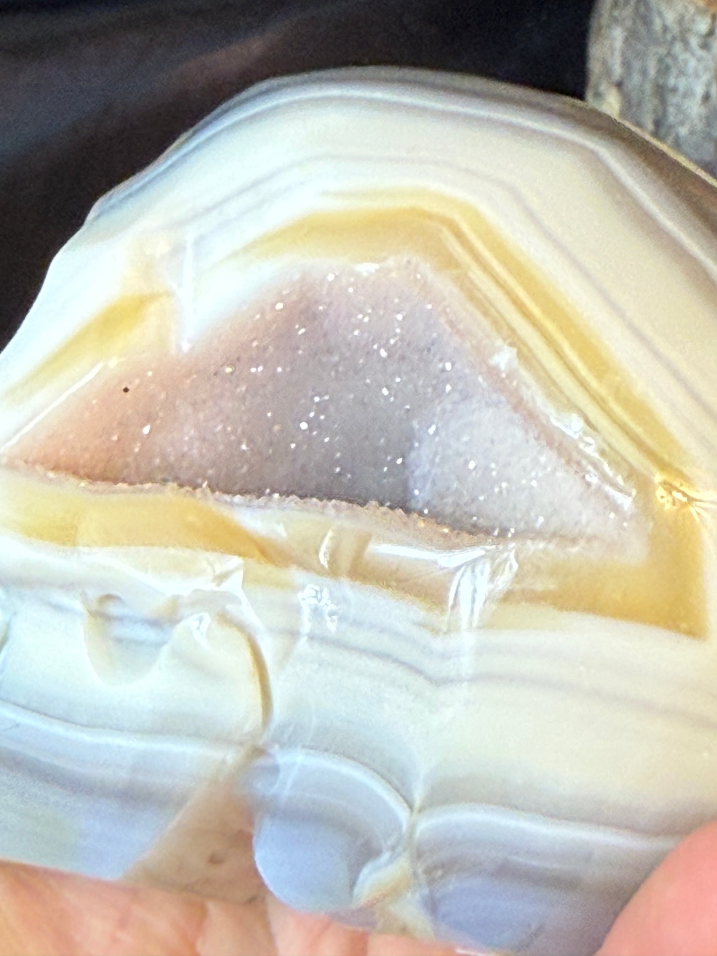 Druzy Agate Skull