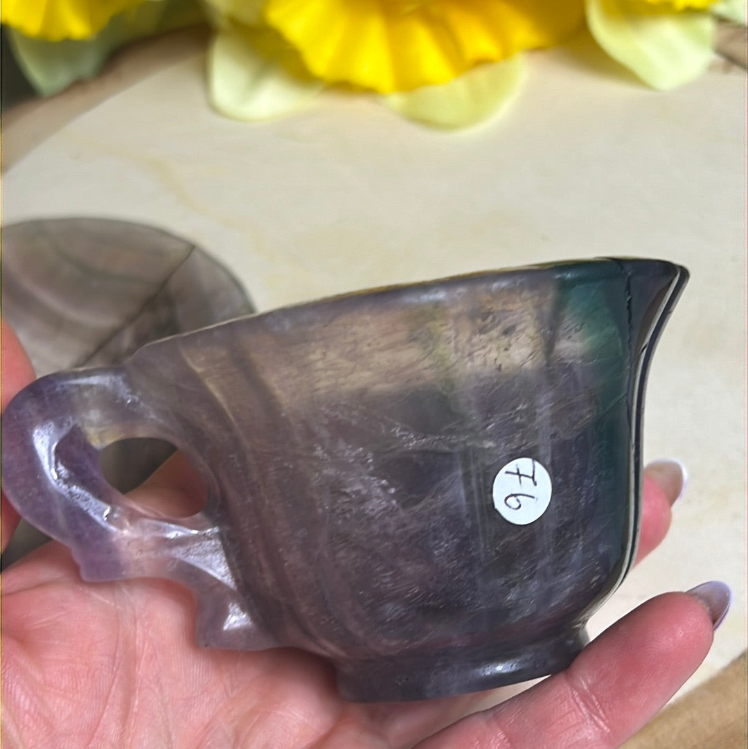 Fluorite Hand Carved Cup