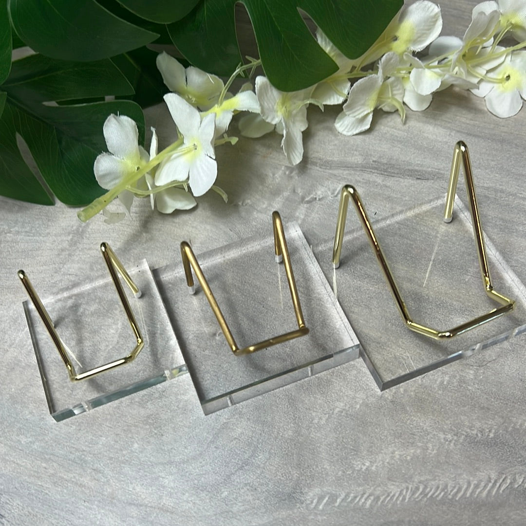 Plastic Perspex Arm Gold Display Stand