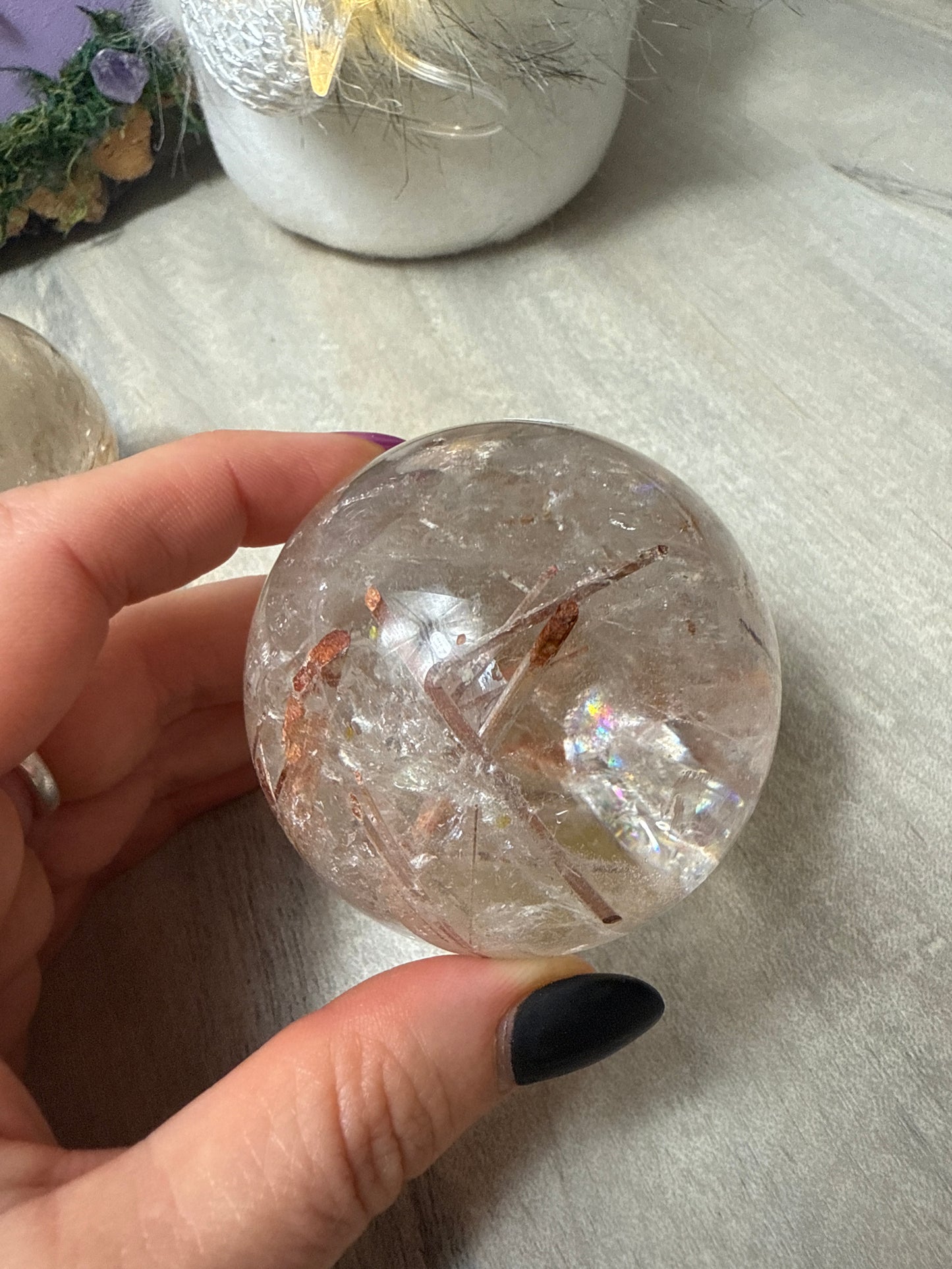 Rutile Rutilated Sphere