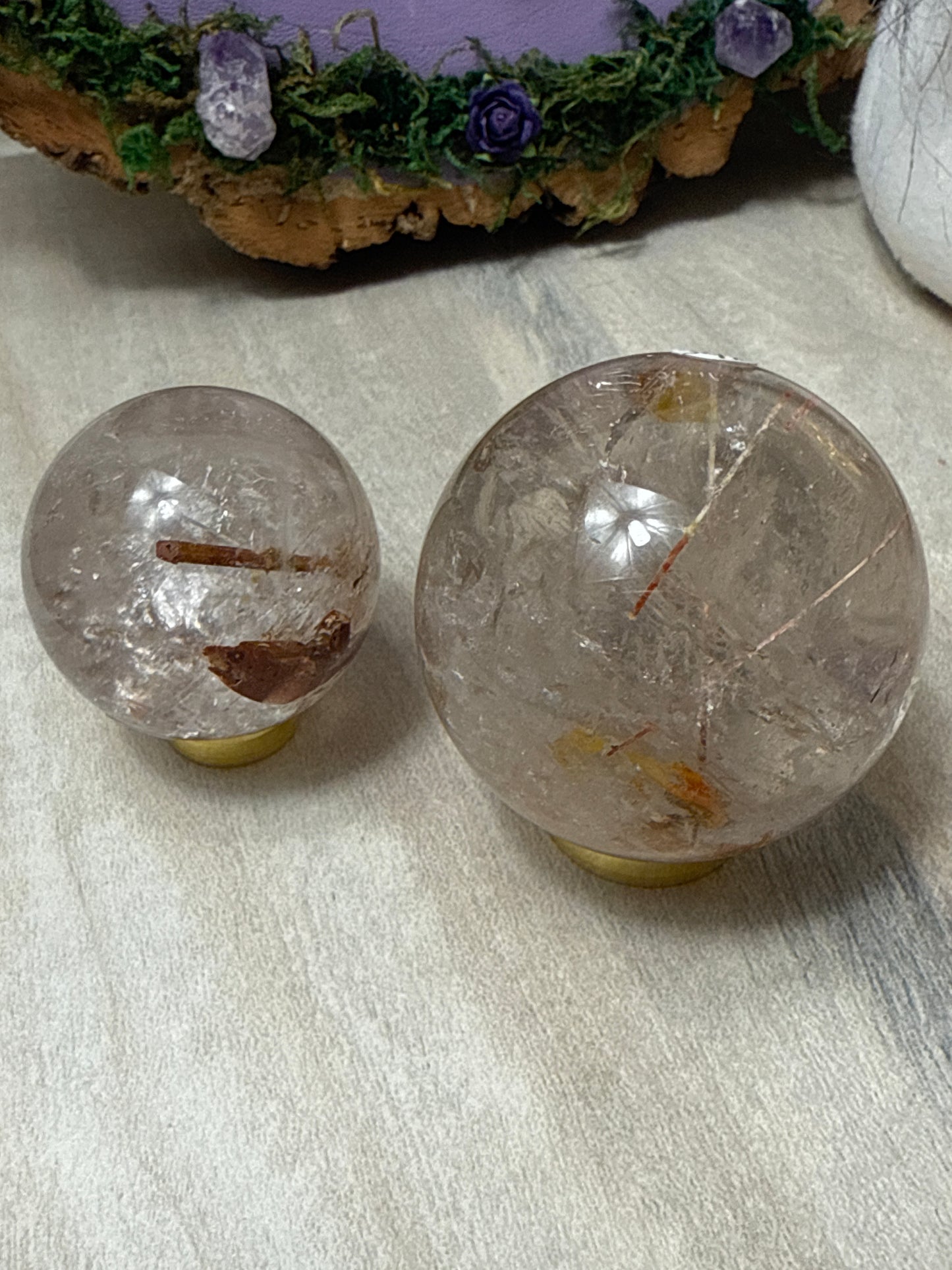Rutile Rutilated Sphere