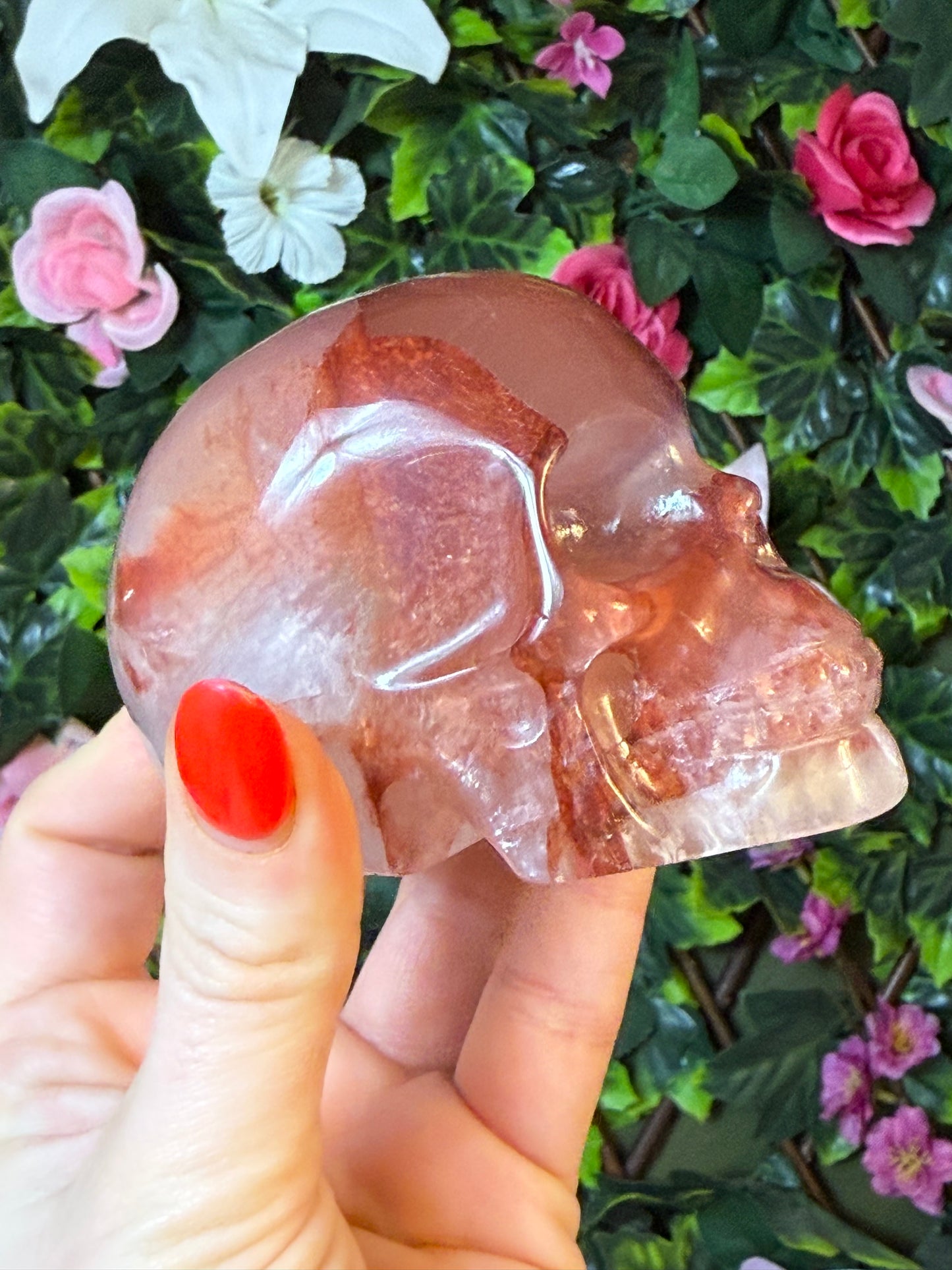 Fire Quartz Skull