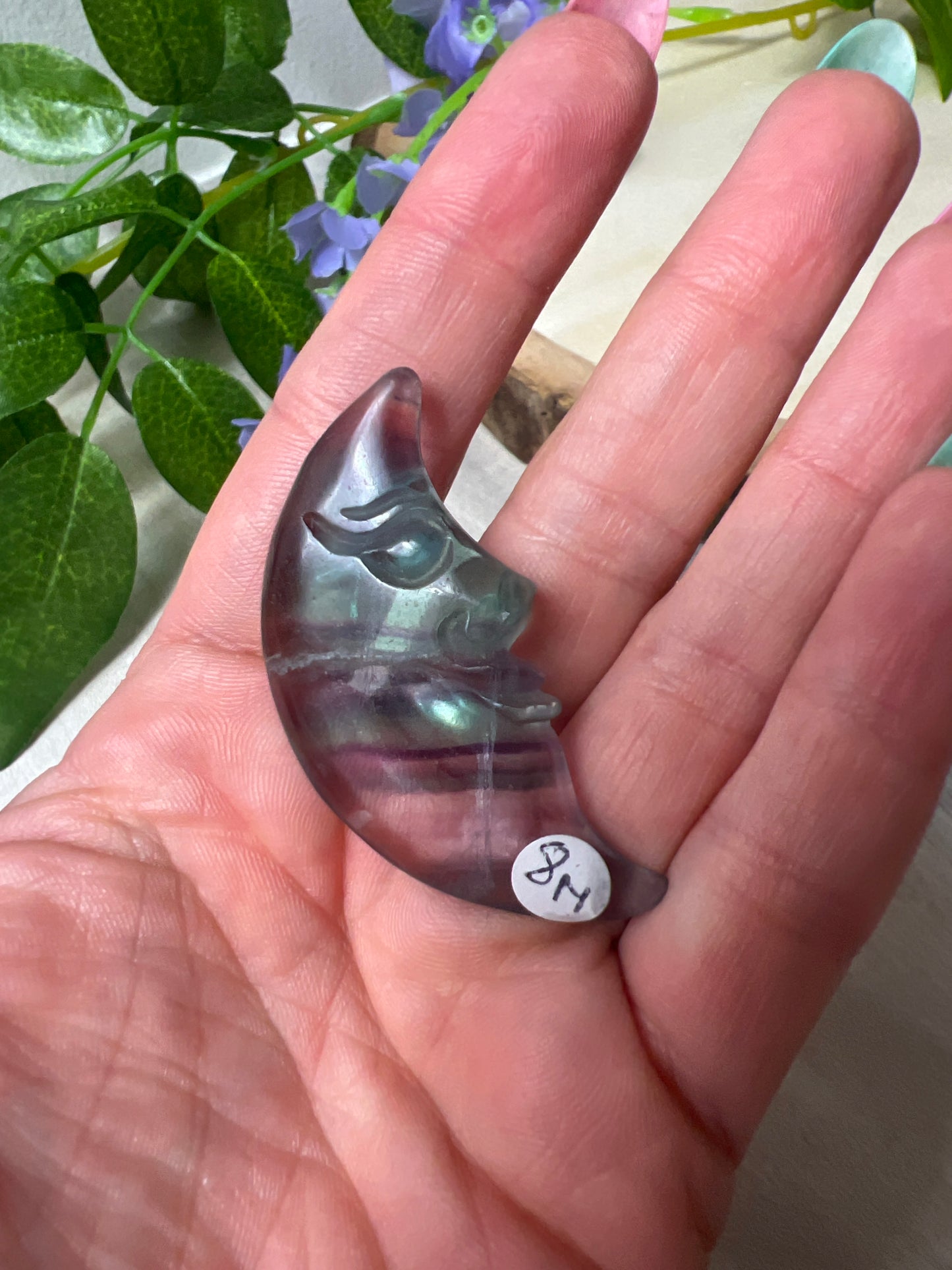 Fluorite moon moonface