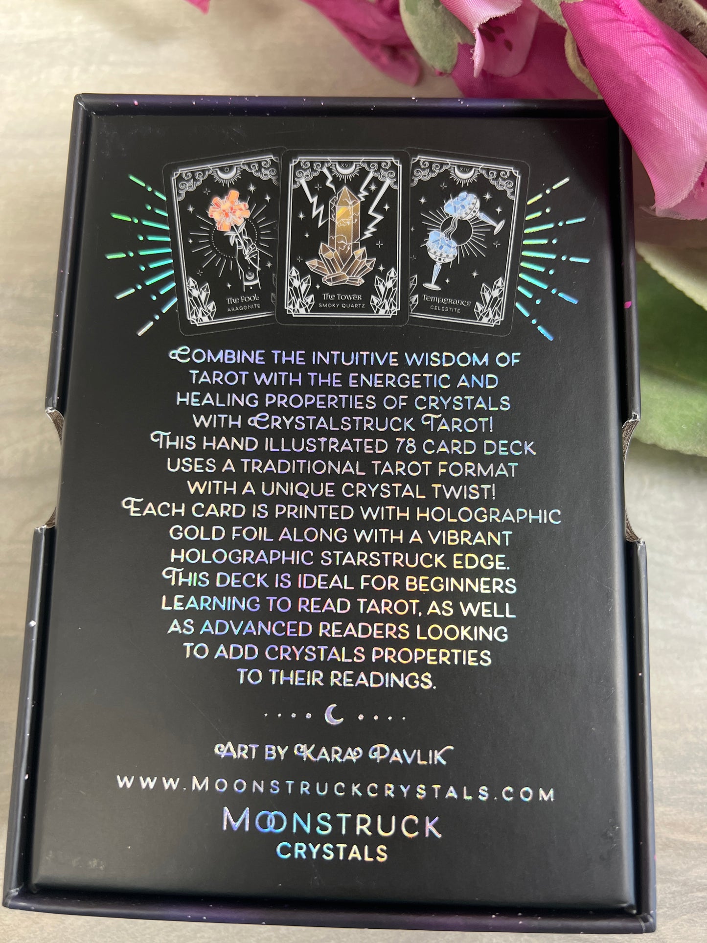 GOLD Crystalstruck Tarot Cards Card Deck - By Moonstruck Crystals