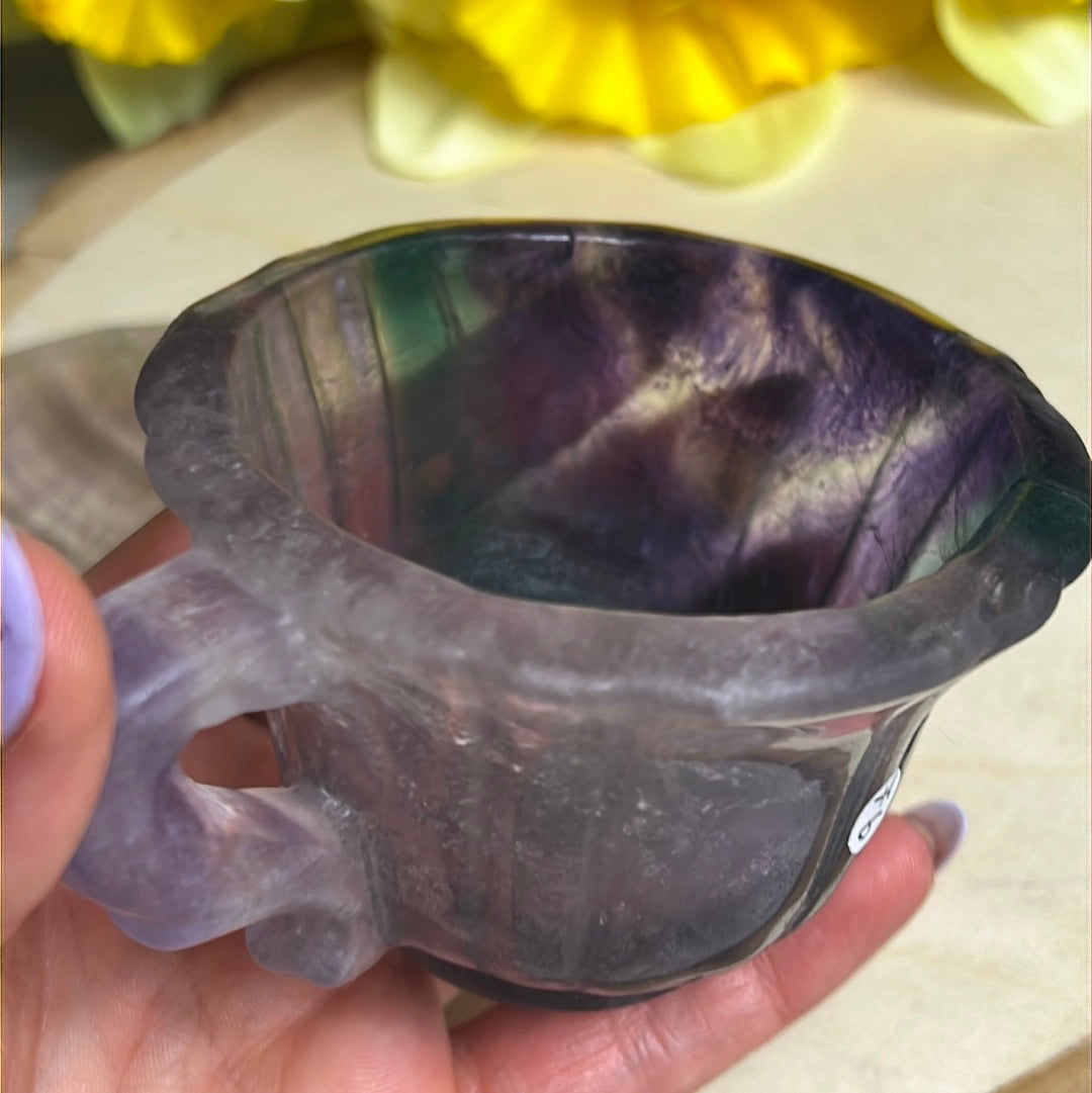 Fluorite Hand Carved Cup